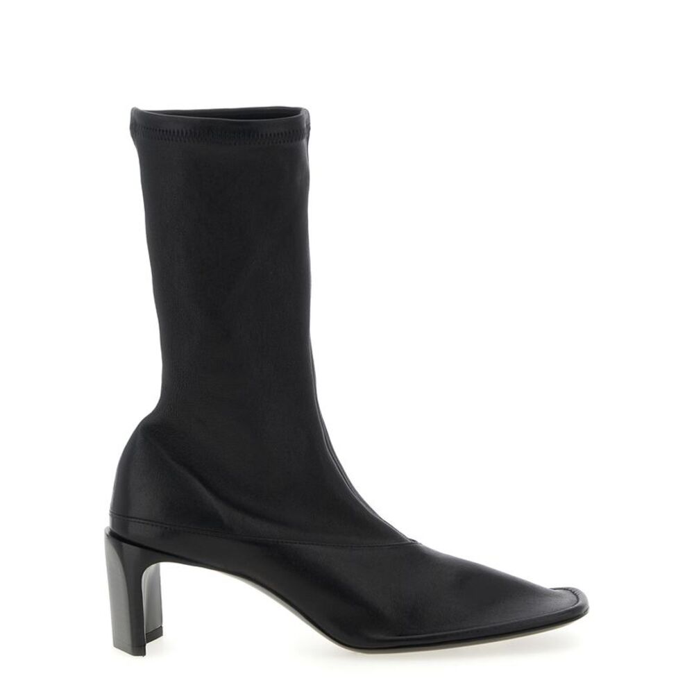 Jil Sander Black Lamb Leather Ankle Women's Boots